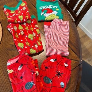 Holiday Kids Pajama Set - Red and White